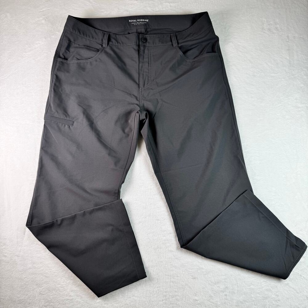 Royal Robbins Pants Mens 38x32 Gray Stretch Hiking Travel Outdoor Active Pants - Picture 2 of 12
